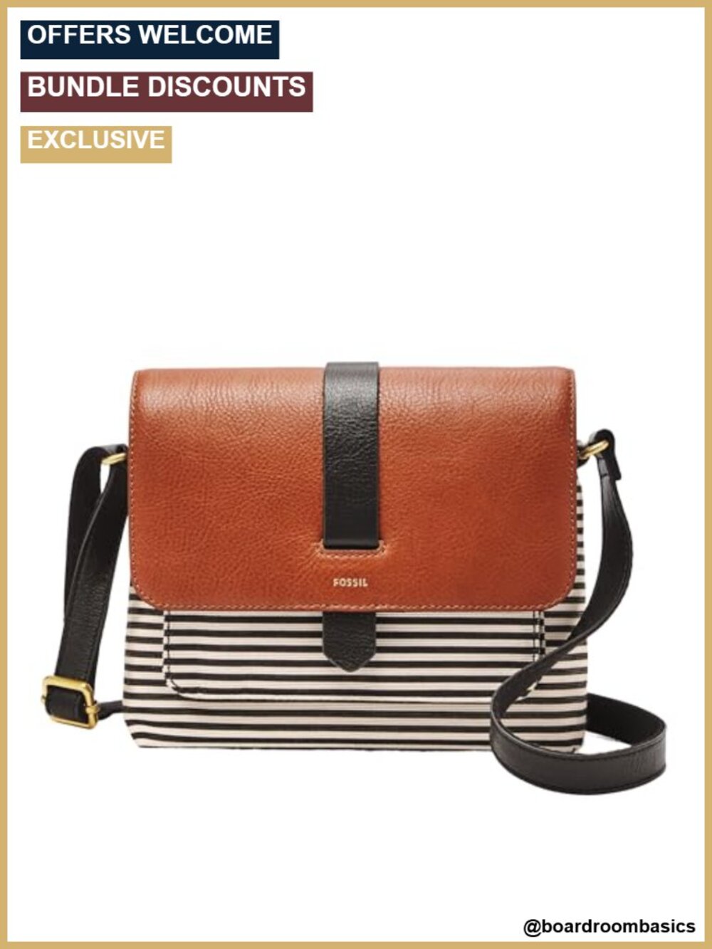 Genuine Leather Crossbody Bag Adjustable Strap Zipper Closure